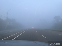 Туман на автодороге М5. Челябинск, трасса, м5, дорога, туман, метеоусловия, м-5