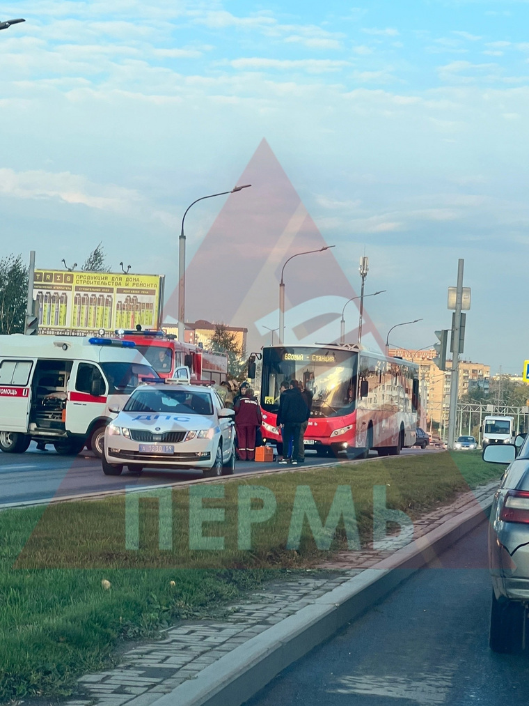 На место аварии прибыли спасатели и медики скорой помощи