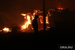 Fire in Uspenka.  Tyumen, fire, fire, firefighting, fire in the village, fireman