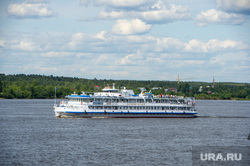 River transport on the Kama River.  Perm, Kama, summer, ship, cruise, motor ship