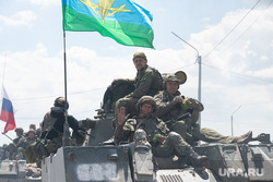Колонна военной техники в районе Запорожской области. Запорожская область, вдв, военные, сво