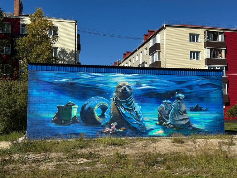 Мурал на улице Мечникова
