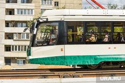 Ленинградский мост по улице Труда. Челябинск, транспорт, дорожное движение, трамвай