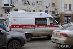 Medical examination at the Ordzhonikidze district commissariat.  Ekaterinburg, emergency room, ambulance