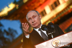Заключительная пресс-конференция президента России Владимира Путина по окончанию визита в Китай. Пекин, КНР, путин владимир