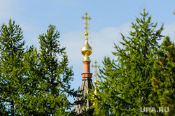 Золотая осень, Бабье лето. Челябинск, крест, церковь, храм александра невского, вера, купол, шпиль, рпц, религия