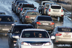 Галкинский мост. Курган, затор на дороге, машины, автомобильные пробки