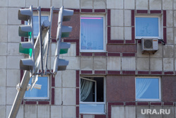 City sketches.  Yekaterinburg, traffic light, roadway, open window