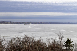 мыс Стрелка. Пермь, лед, камское водохранилище, камское море зимой