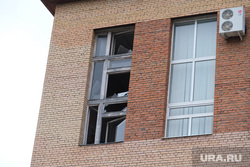 Consequences of the explosion in the city of Sergiev Posad.  Moscow region, broken window