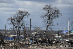 ПГТ Сосьва после пожара, последствия пожара в исправительной колонии. Свердловская область, пгт сосьва