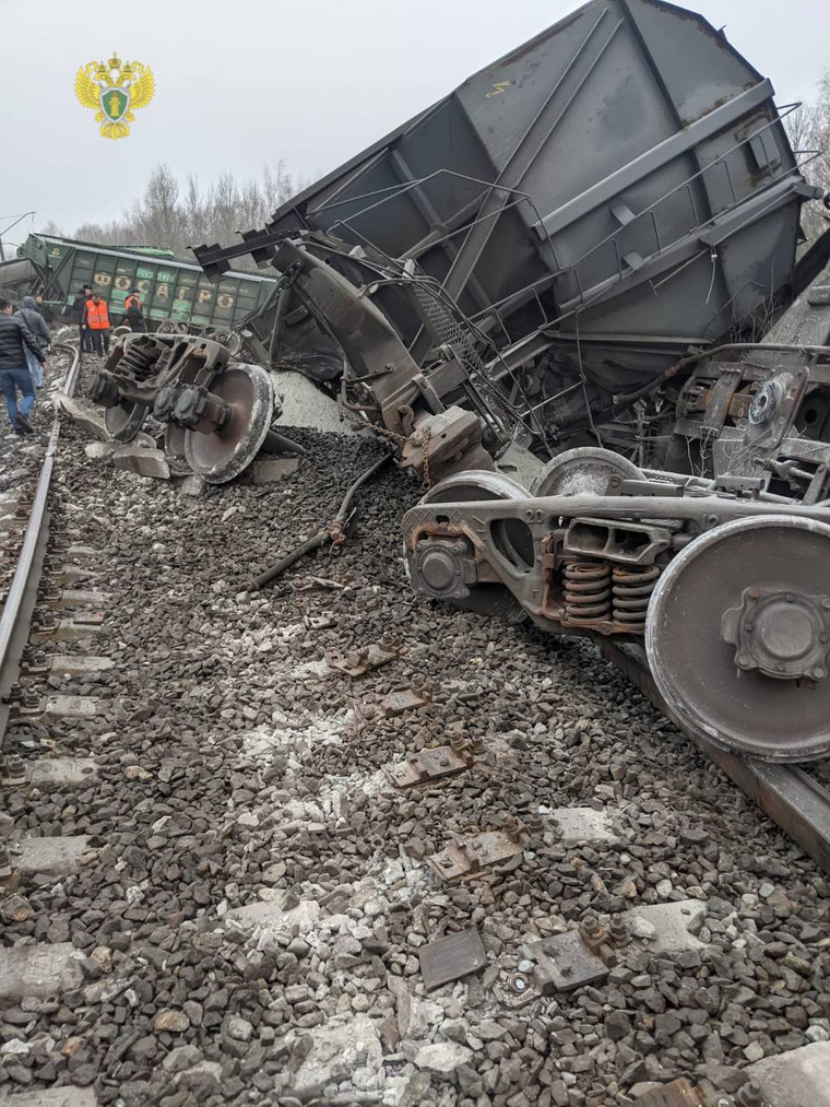 В Рязанской области 15 вагонов сошли срельсов