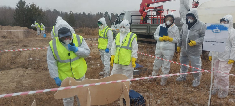 Полигон в Урае, где прошли командно-штабные учения по ликвидации вспышки ящура