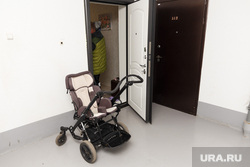 Clipart.  Magnitogorsk, stroller, landing, entrance, apartment building, door to apartment