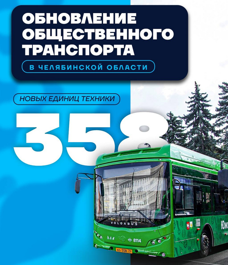 358 new buses will appear in the Chelyabinsk region in 2023
