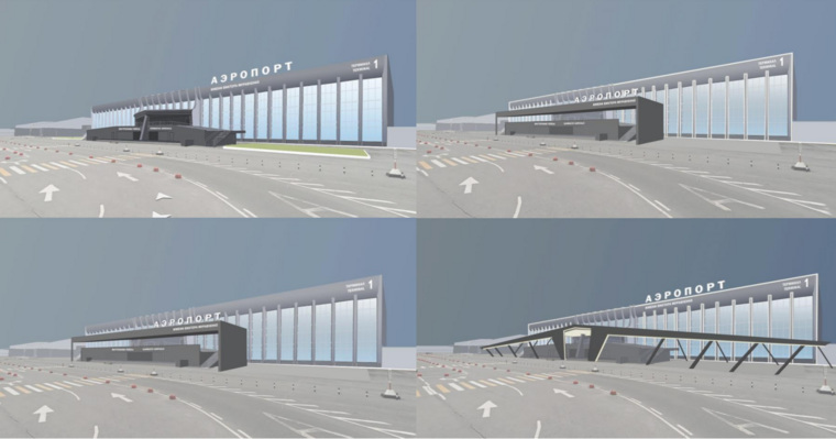 Концепция нового фасада здания аэропорта в Нижневартовске
