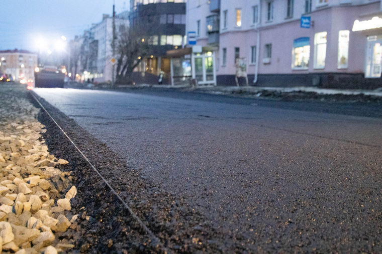 Улица была заранее подготовлена к асфальтированию