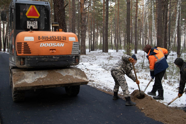 In Kurgan, work on the improvement of a new eco-park in Ryabkovo is being completed