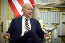 Joe Biden's visit to Ukraine.  stock, stock, Joe Biden