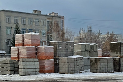Город. Курган , строительный материал, улица куйбышева, атлант, стройка атлант