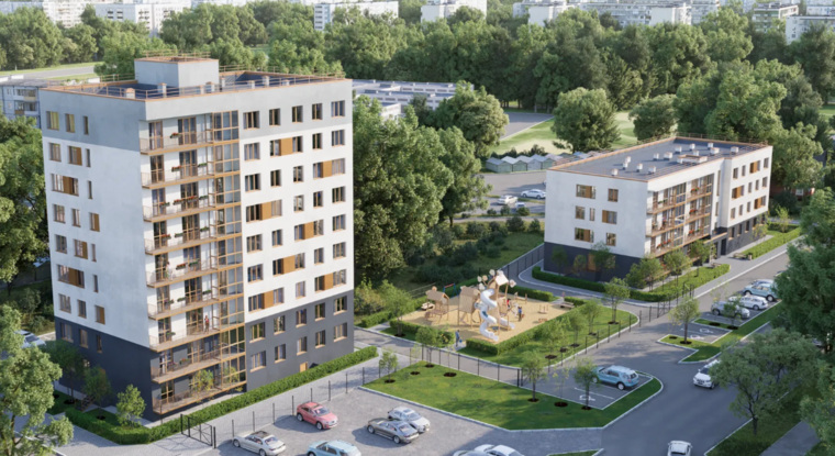В новом жилом комплексе будет два жилых дома по 4 и 9 этажей