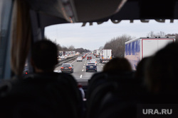 Германия. Из автобуса на ходу. Пайне Брауншвейг., автобан, дорога в гамбург, трасса, дорога