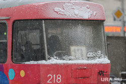 Виды города. Екатеринбург, снег, зима, трамвай, мороз