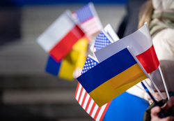 Президент США. stock, украина, сша, флаг, польша, stock