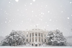 Президент США. stock, белый дом, зима, White house,  stock
