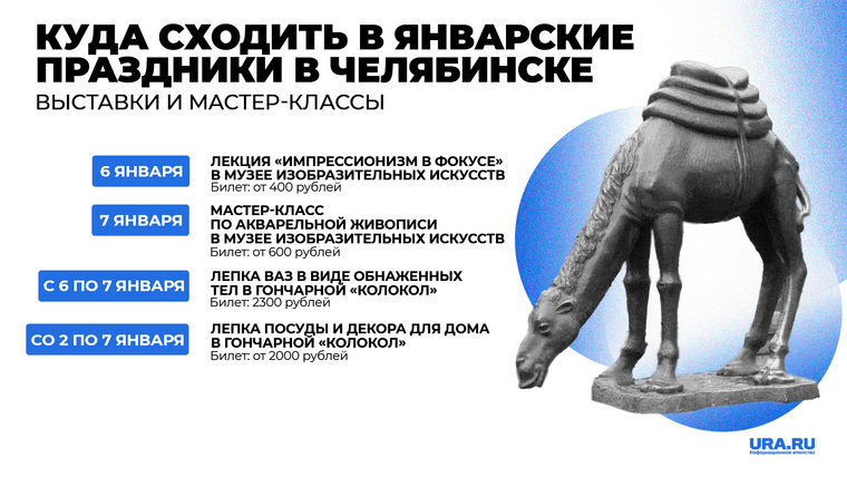 В январские праздники для челябинцев будут организованы творческие мастер-классы и лекции