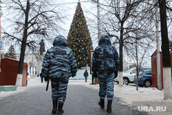 Виды города. Курган, площадь ленина, полиция, елка на площади