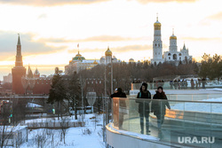 Зимняя Москва, снег, зима, город москва, кремль, колокольня ивана великого, зарядье