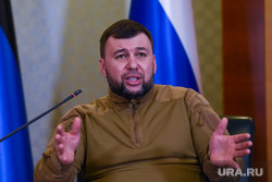 Совместная пресс-конференция Дениса Пушилина и Андрея Турчака. ДНР, Донецк, пушилин денис
