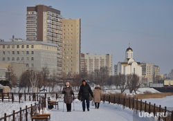 Город. Курган, набережная, зима, город курган, набережная  тобола