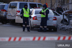 Несанкционированная акция в поддержку оппозиционера. Курган, гаи, гибдд, дпс, ограничительная лента