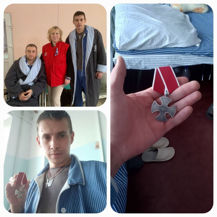 Боец из Краснокамска Денис получил награду в госпитале, где проходит лечение