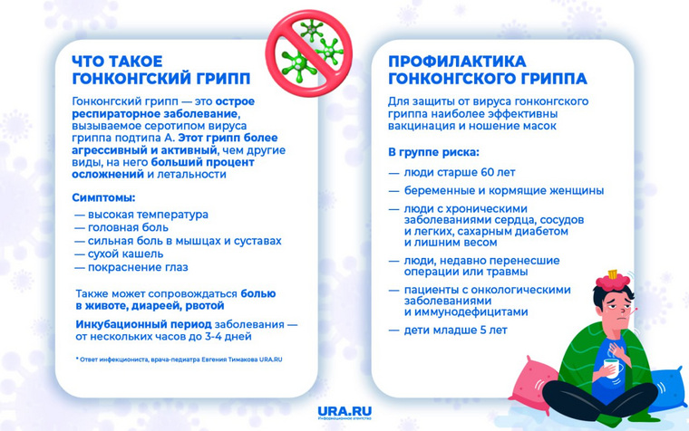 Часть курганцев подвержена заболеванию гонконгским гриппом