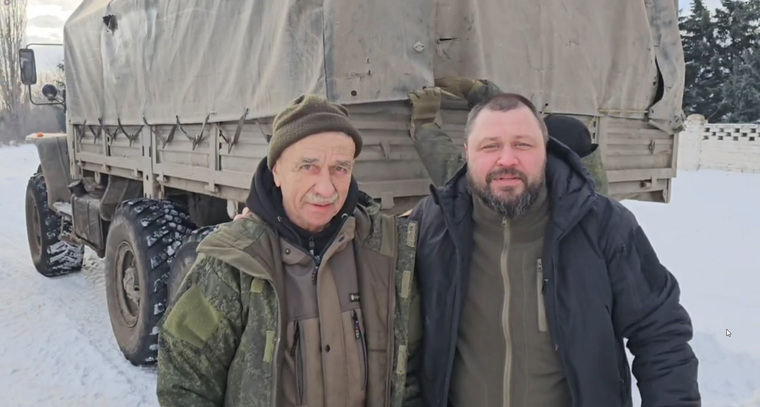 Депутат Игорь Егоров (справа) в зоне СВО