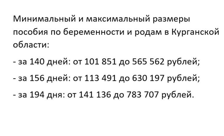 Соцфонд информирует об увеличении размера пособий по беременности и родам в Курганской области