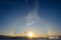 Клипарт, разное. Екатеринбург, зима, небо, рассвет, городской пейзаж, восход солнца, мороз