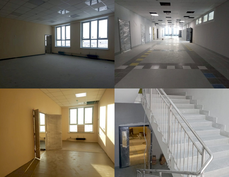 В самой большой школе Кургана идут отделочные работы