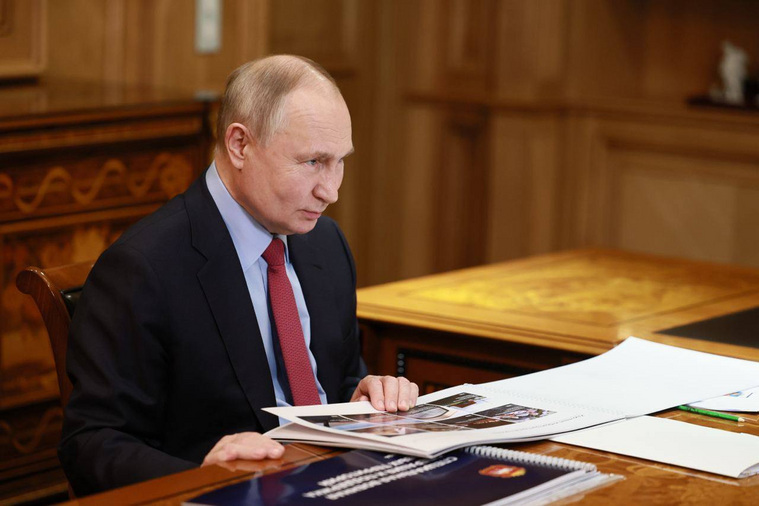 Владимир Путин на встрече с Алексеем Текслером