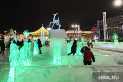 Открытие ледового городка на площади Революции. Челябинск, ледовый городок