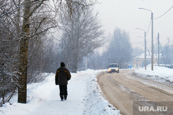Городские зарисовки. Зима, тротуар, прохожий, мужчина, дорога, улица