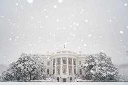 Президент США. stock, белый дом, зима, White house, stock