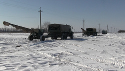 Вооруженные силы Украины. stock, колонна, зима, артиллерия, пушка, всу,  stock