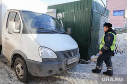 Ликвидация незаконно установленного киоска. Снос. Челябинск, киоск, газель, дпс