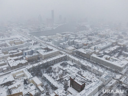Виды города. Екатеринбург, снег, город екатеринбург, вид сверху, снежная погода