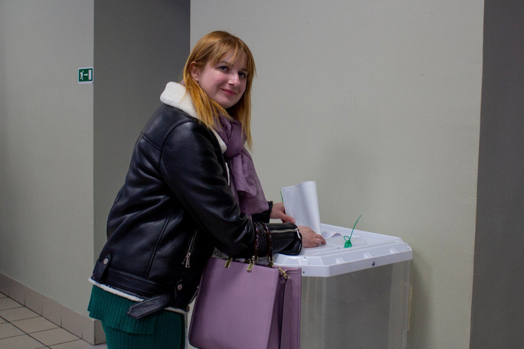 Гостья Северодонецка проголосовала на выборах президента в Перми