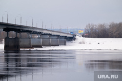 Обзорная по городу. Пермь , мост, оттепель, река кама, весна, коммунальный мост, таяние льда